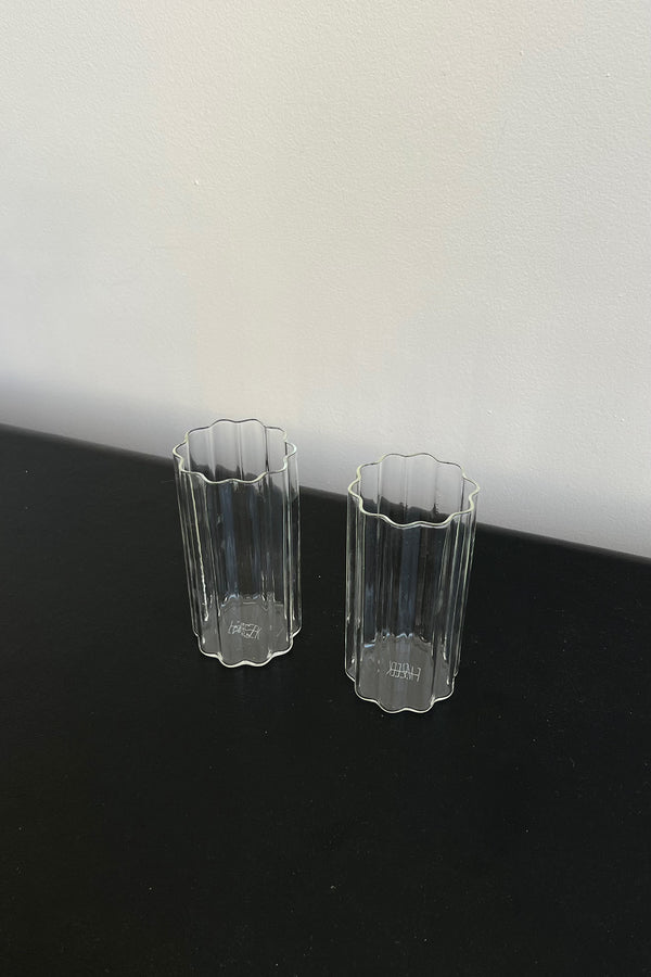 Set of Wave Tumblers in Clear