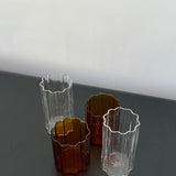 Set of Wave Tumblers in Clear