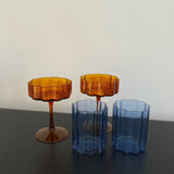 Ensemble de verres Wave en bleu