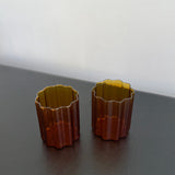 Ensemble de verres Wave en ambre