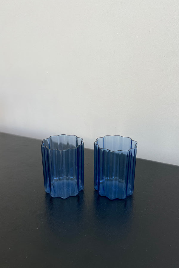 Set of Wave Glasses in Blue