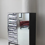 Garde-robe en chrome par Henri Vallières