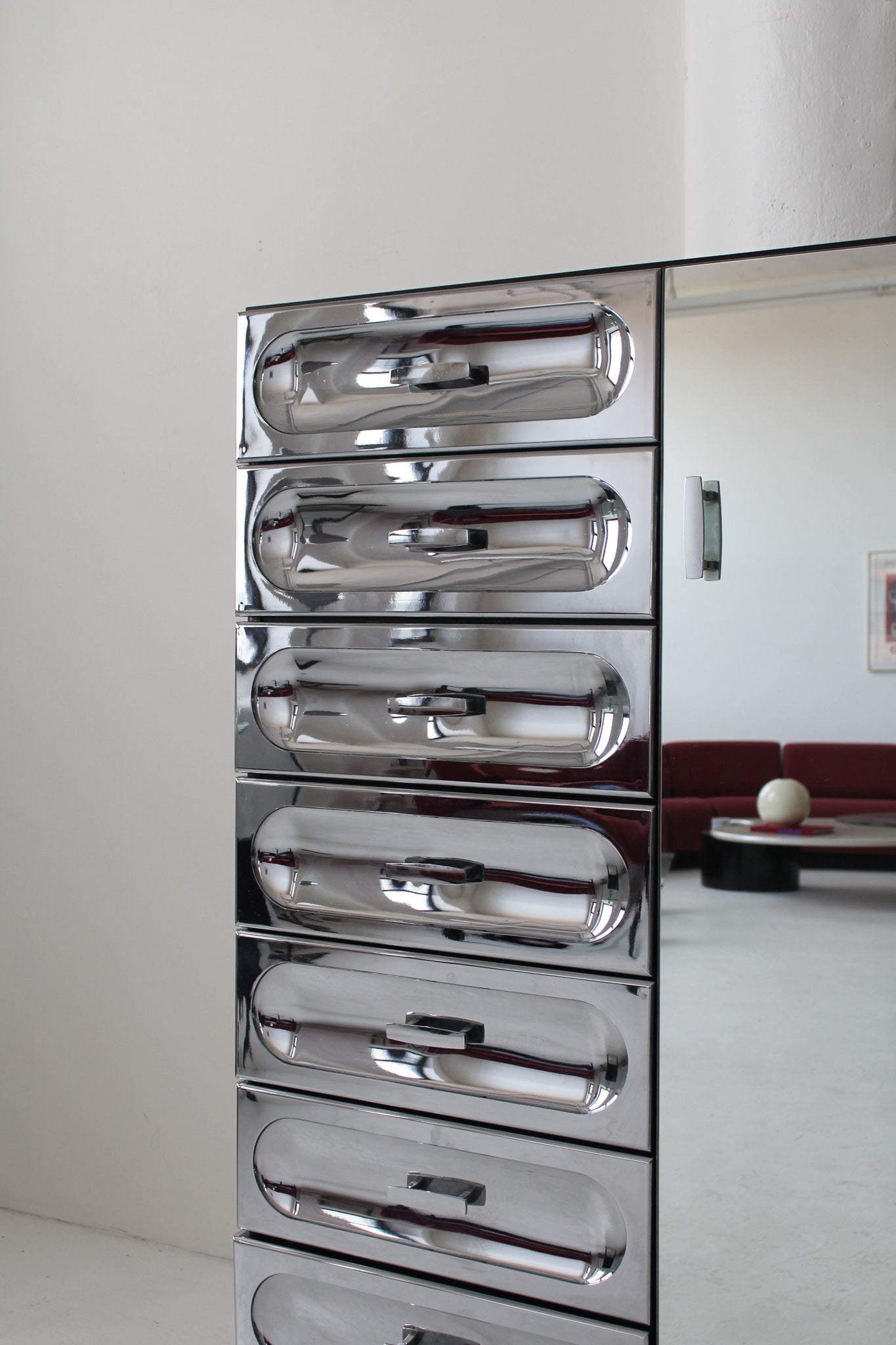 Chrome Wardrobe by Henri Vallières