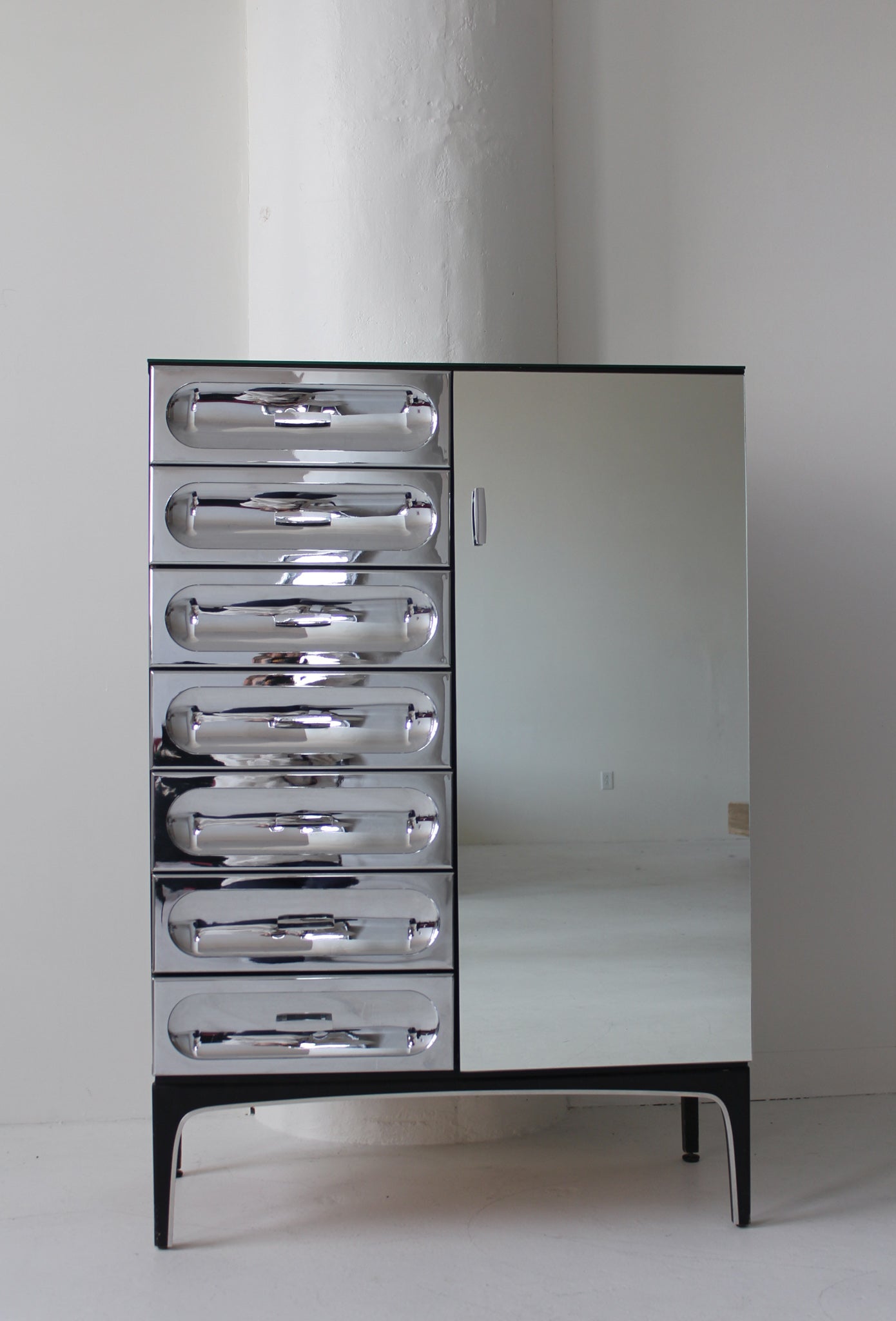 Chrome Wardrobe by Henri Vallières