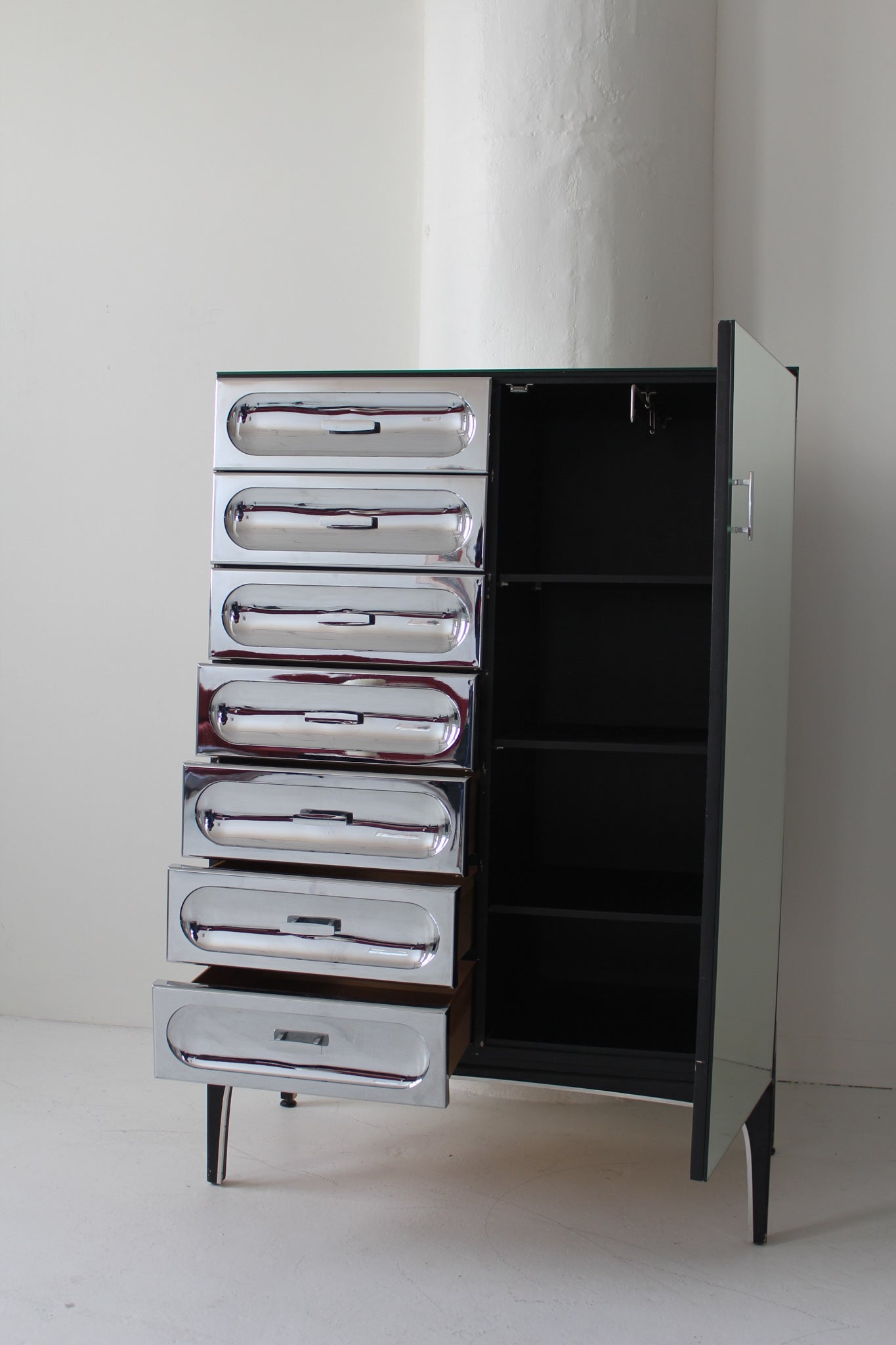 Chrome Wardrobe by Henri Vallières