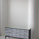 Commode en chrome par Henri Vallières