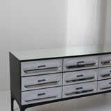 Commode en chrome par Henri Vallières