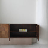 Crédence en ronce de noyer par Milo Baughman pour Thayer Coggin