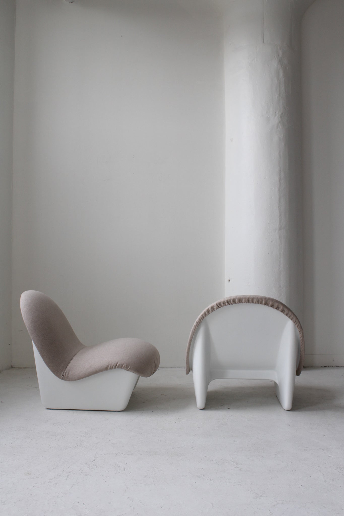 Beige Sadima Chair By Luigi Colani