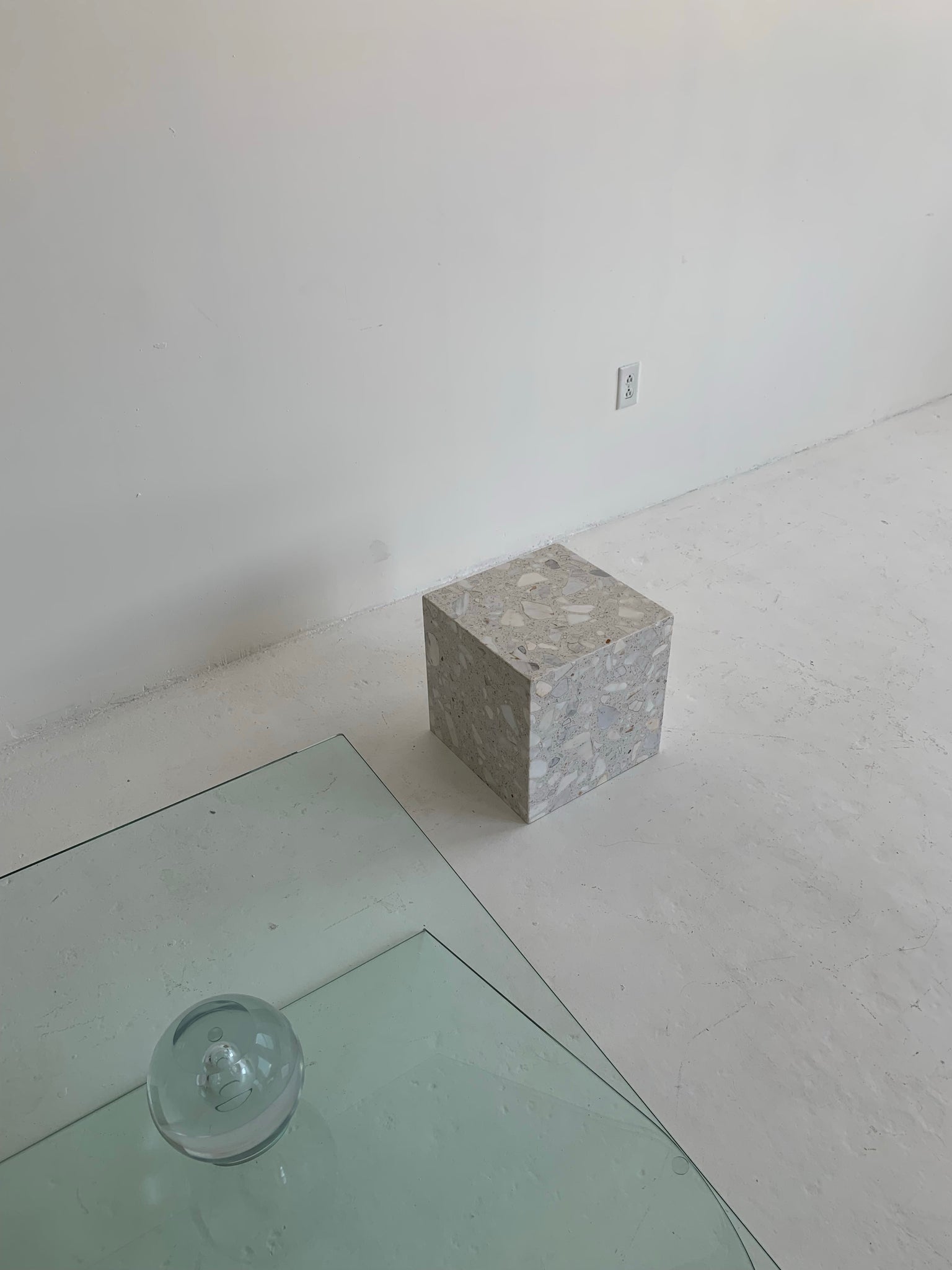 Terrazzo Cube Side Table