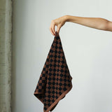 Josephine Hand towel in Tabac & Noir by Baina
